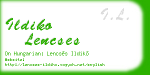 ildiko lencses business card