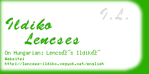 ildiko lencses business card